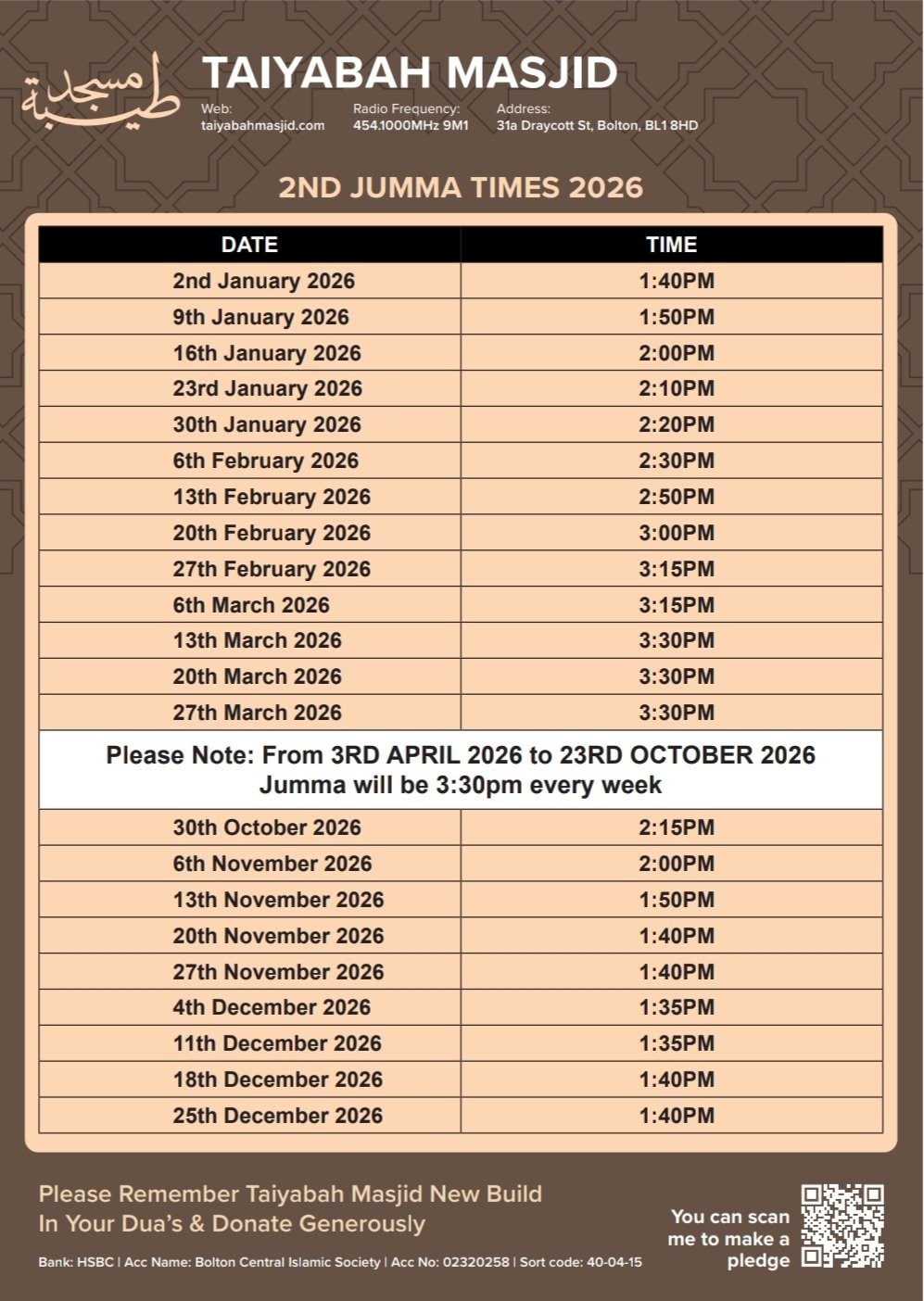 Jumuah Times