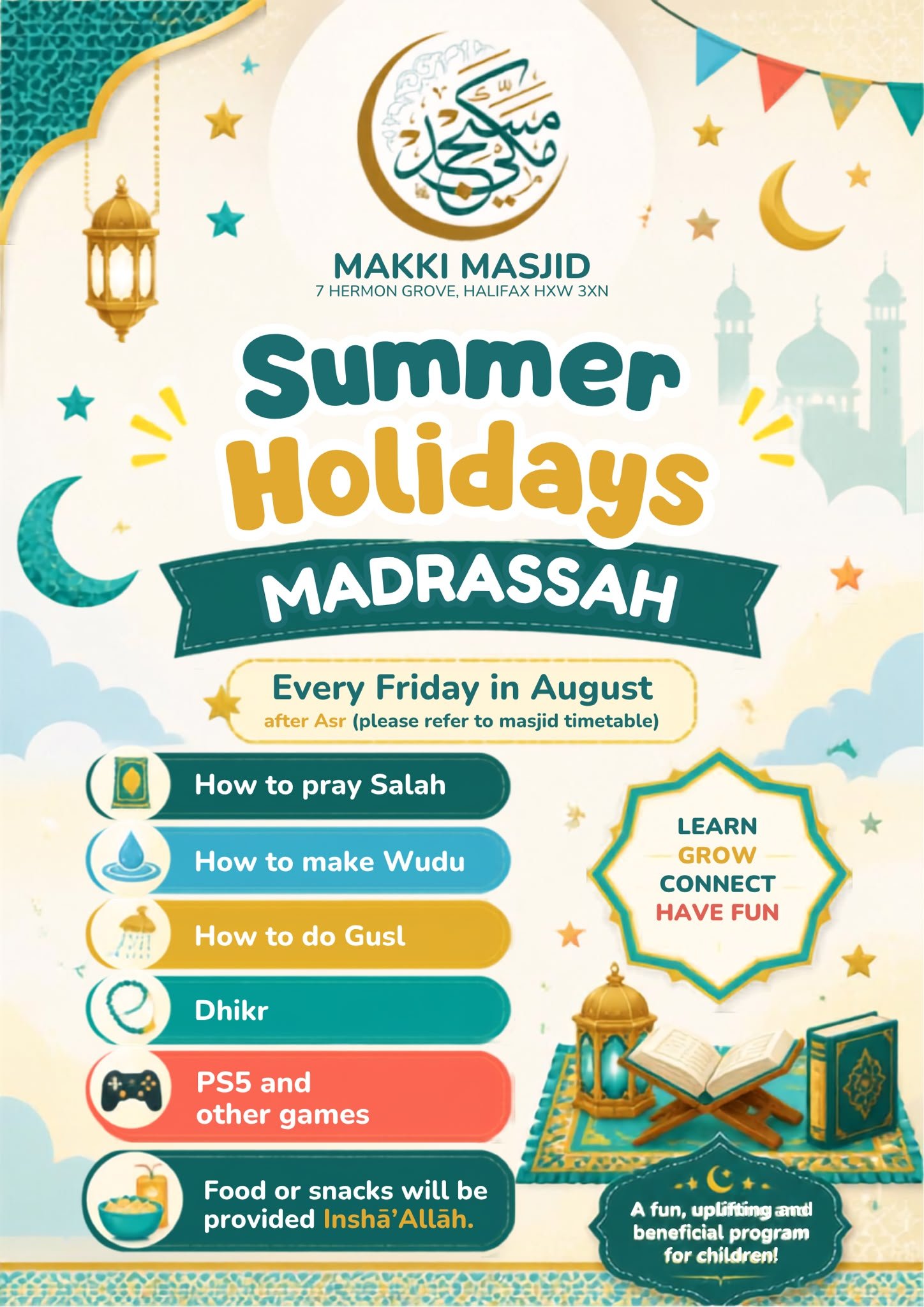 Summer Holidays Madrassah